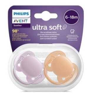 Philips AVENT Šidít.Ultrasoft 6-18m dívka 2ks