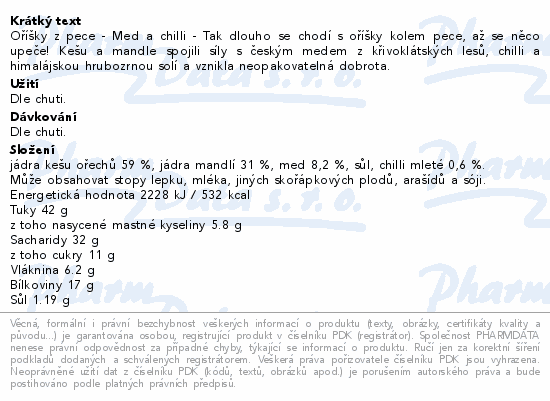 Informace o produktu:<br> Mixit Oříšky z pece Med a chilli 140g